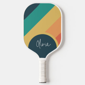 Farbenfrohe Strippadel Rainbow - Farbskriptname Pickleball Schläger