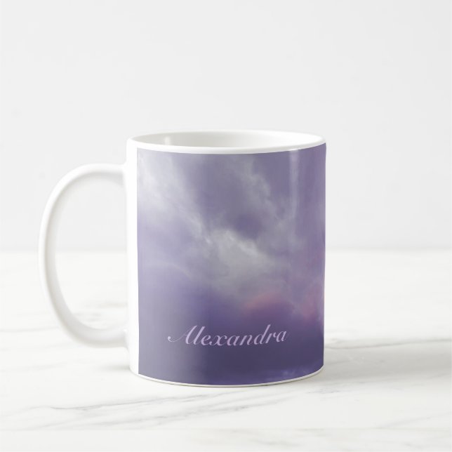 Farbenfrohe Sturmwolken Kaffeetasse (Links)