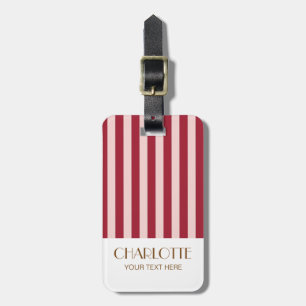 Farbenfrohe, stylische, helle Minimalistische Stre Gepäckanhänger