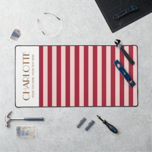 Farbenfrohe, stylische, helle Minimalistische Stre Schreibtischunterlage