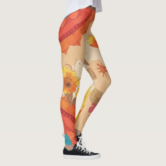 Farbenfrohe Südwest-inspirierte Blumenleggings Leggings