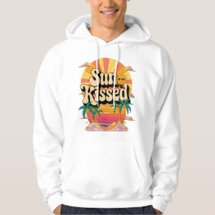 Farbenfrohe Summer Vibes Palm Tree Artwork T - Shi Hoodie