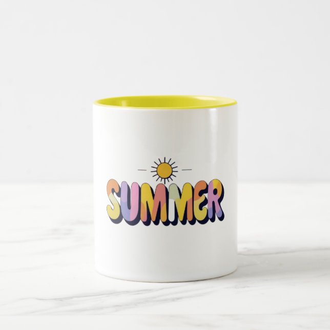 Farbenfrohe Summer Vibes Tasse (Mittel)