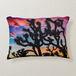 Farbenfrohe Sunset Joshua Tree Pillow Dekokissen