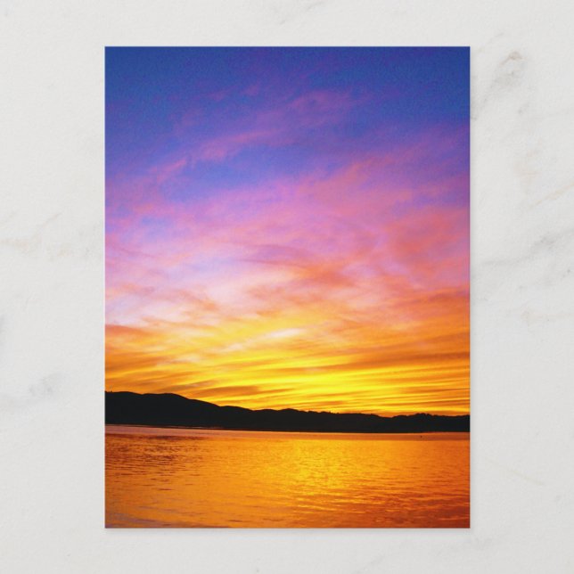Farbenfrohe Sunset Knysna Südafrika Postkarte (Vorderseite)