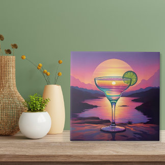 Farbenfrohe Sunset Margarita Fliese