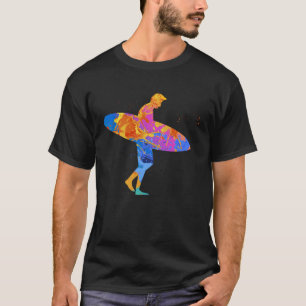 Farbenfrohe Surfbrett Grafik 1 T-Shirt