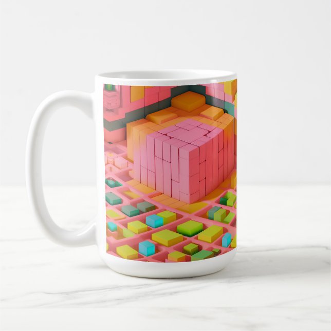 Farbenfrohe Süße Kaffeetasse (Links)