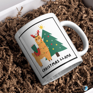 Farbenfrohe, süße und lustige illustrative Weihnac Kaffeetasse