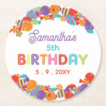 Farbenfrohe Sweet Fun Candy Birthday Party