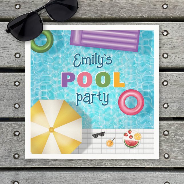 Farbenfrohe Swimmingpool Wasser Sommer Pool Party Serviette (Von Creator hochgeladen)