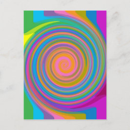 Farbenfrohe Swirbelkonstruktion Postkarte