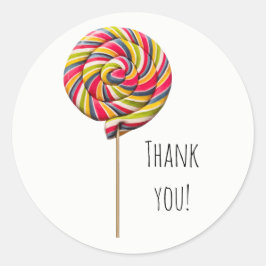 Farbenfrohe Swirl Lollipop Sticker