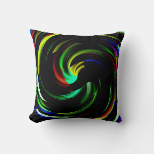 Farbenfrohe Swirl Retro Art Design Abstrakt Kissen