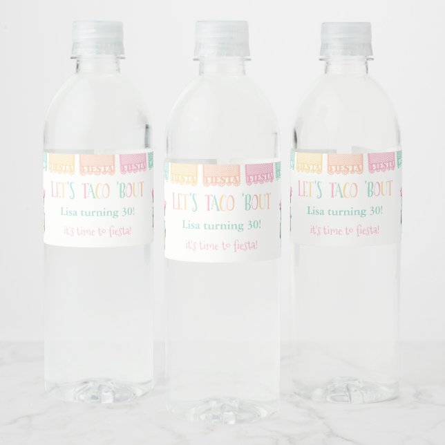 Farbenfrohe Taco über eine Babydusche Fiesta (Flaschen)