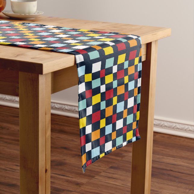Farbenfrohe Tafel Kurzer Tischläufer (Beispiel)