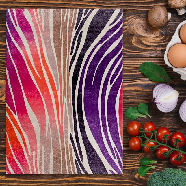 Farbenfrohe Tafel mit tierischer Printwerbung Schneidebrett (Von Creator hochgeladen)