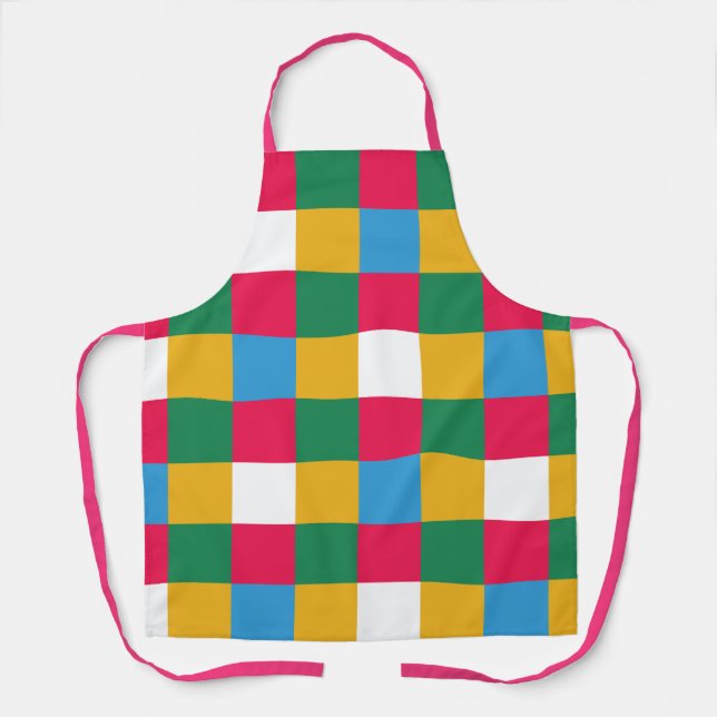 Farbenfrohe Tafel Schürze (Vorderseite)