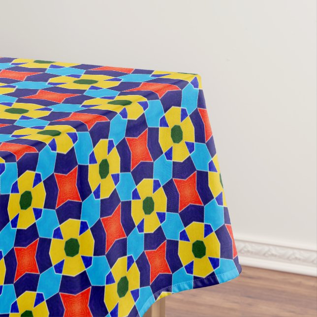 Farbenfrohe Talavera Tile Tableclout Tischdecke (Beispiel)