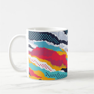 Farbenfrohe Tarnung: Polka Dot Vintage Kaffeetasse