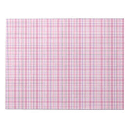 Farbenfrohe Tartan Weihnachtskarte Umschlag Liner Notizblock