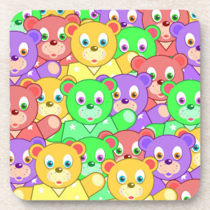 FARBENFROHE TEDDYBÄREN UNTERSETZER