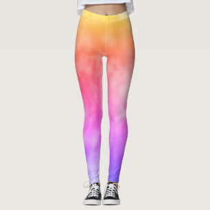 Farbenfrohe teilweise bewölkte Sky Abstrakte Fotog Leggings