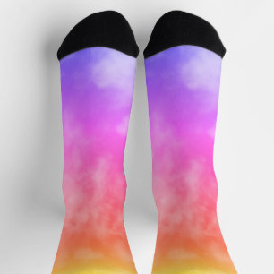 Farbenfrohe teilweise bewölkte Sky Abstrakte Fotog Socken