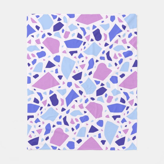 Farbenfrohe Terrazzo Muster Fleecedecke (Vorderseite)