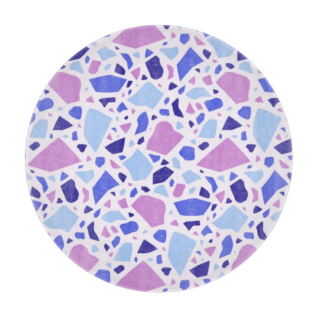 Farbenfrohe Terrazzo Muster Schneidebrett (Vorderseite)