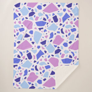Farbenfrohe Terrazzo Muster Sherpadecke