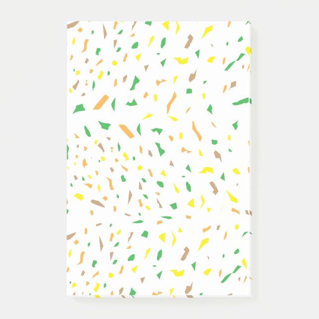 Farbenfrohe Terrazzo Pieces Post-it Klebezettel (Vorderseite)