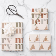 Farbenfrohe Text Muster Weihnachtsbaumgeschenk