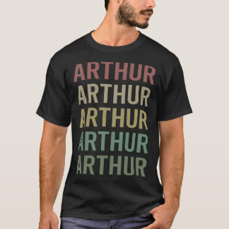 Farbenfrohe Textkunst - Name Arthur T-Shirt