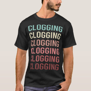 Farbenfrohe Textprotokollierung Clog Clogger T-Shirt