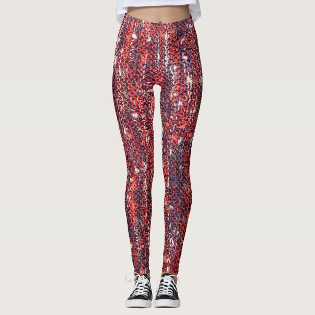 Farbenfrohe Textur: Gemütlicher Hintergrund Leggings (Vorderseite)