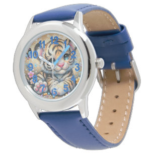 Farbenfrohe Tier-Uhr für Kinder Armbanduhr