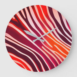 Farbenfrohe Tierdruckerei Uhr