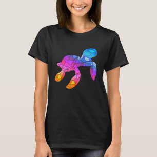 Farbenfrohe Tierschätze Niedliche Meeresschildkröt T-Shirt