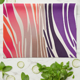 Farbenfrohe Tierwerbung Kunst, Küche Handtuch