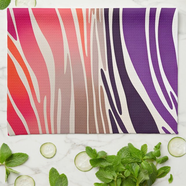 Farbenfrohe Tierwerbung Kunst, Küche Handtuch (Von Creator hochgeladen)