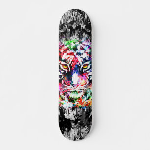 Farbenfrohe Tiger Skateboard Deck - Tiger