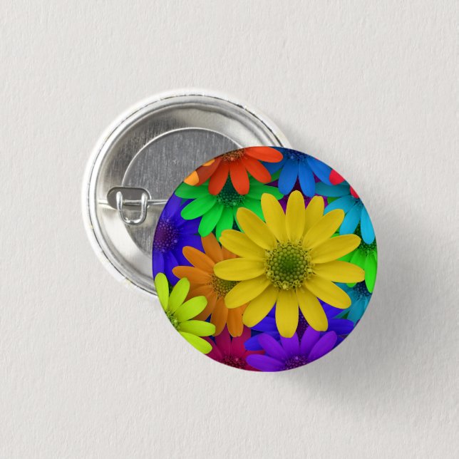 Farbenfrohe Tische Button (Vorne & Hinten)