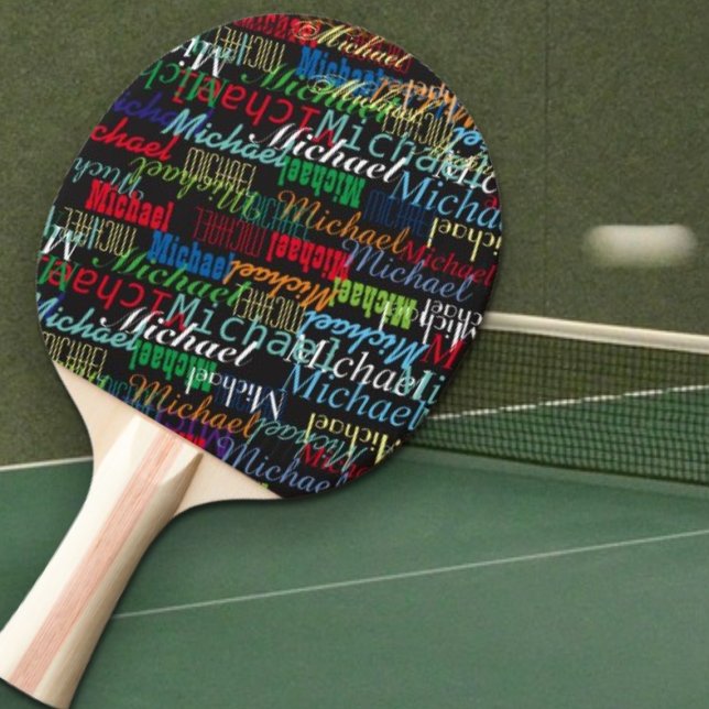 Farbenfrohe Tischnachbarn_Tennis-Spielername Tischtennis Schläger (Von Creator hochgeladen)