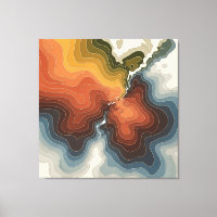 Farbenfrohe topographische Karte Drucken