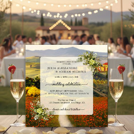 Farbenfrohe toskanische Landschaft Einladung zur H