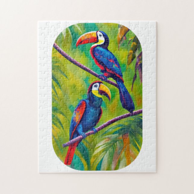 Farbenfrohe Toucan Bird Art (Vertikal)