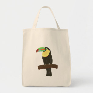 Farbenfrohe Toucan Bird Malerei auf Canvas Bag Tragetasche