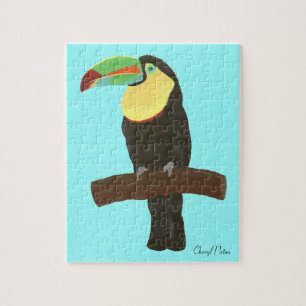 Farbenfrohe Toucan-Bird-Malerei, Bilderpuzzle