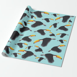 Farbenfrohe Toucan Tropical Bird Muster Geschenkpapier